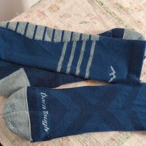 Men's Darn Tough XL Blue Ski Snowboarding Socks Guaranteed!